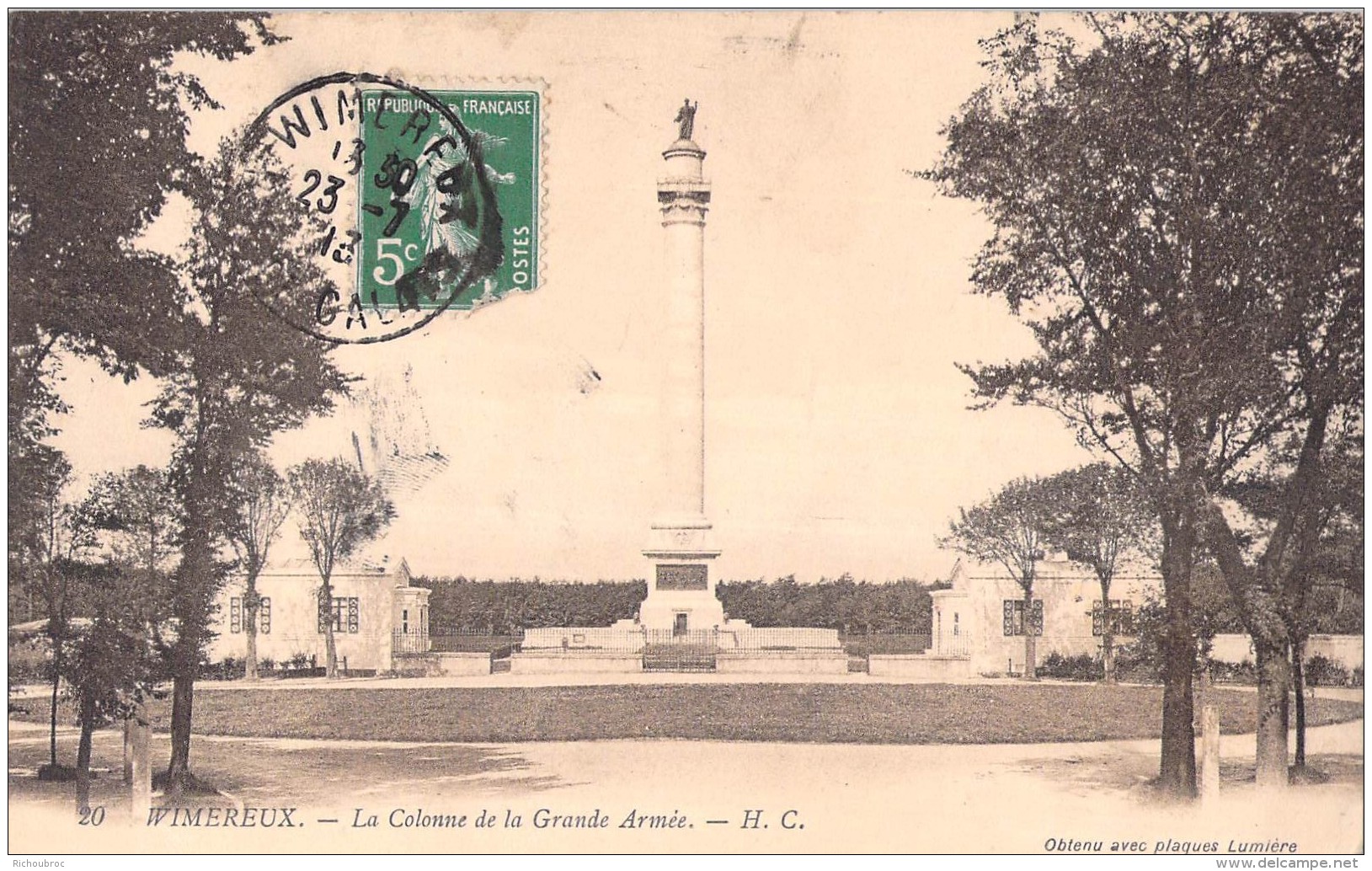 62 WIMEREUX LA COLONNE DE LA GRANDE ARMEE / 20 H.C - Autres & Non Classés