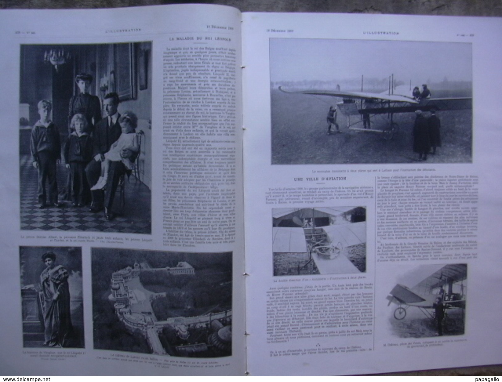 L'ILLUSTRATION 3486 LEOPOLD II/ AVIATION/ CONSTANTINOPLE/ CARNAGE DE JULLY/NOBEL 18 Décembre 1909 Page 455 Le Roi Léopol - L'Illustration