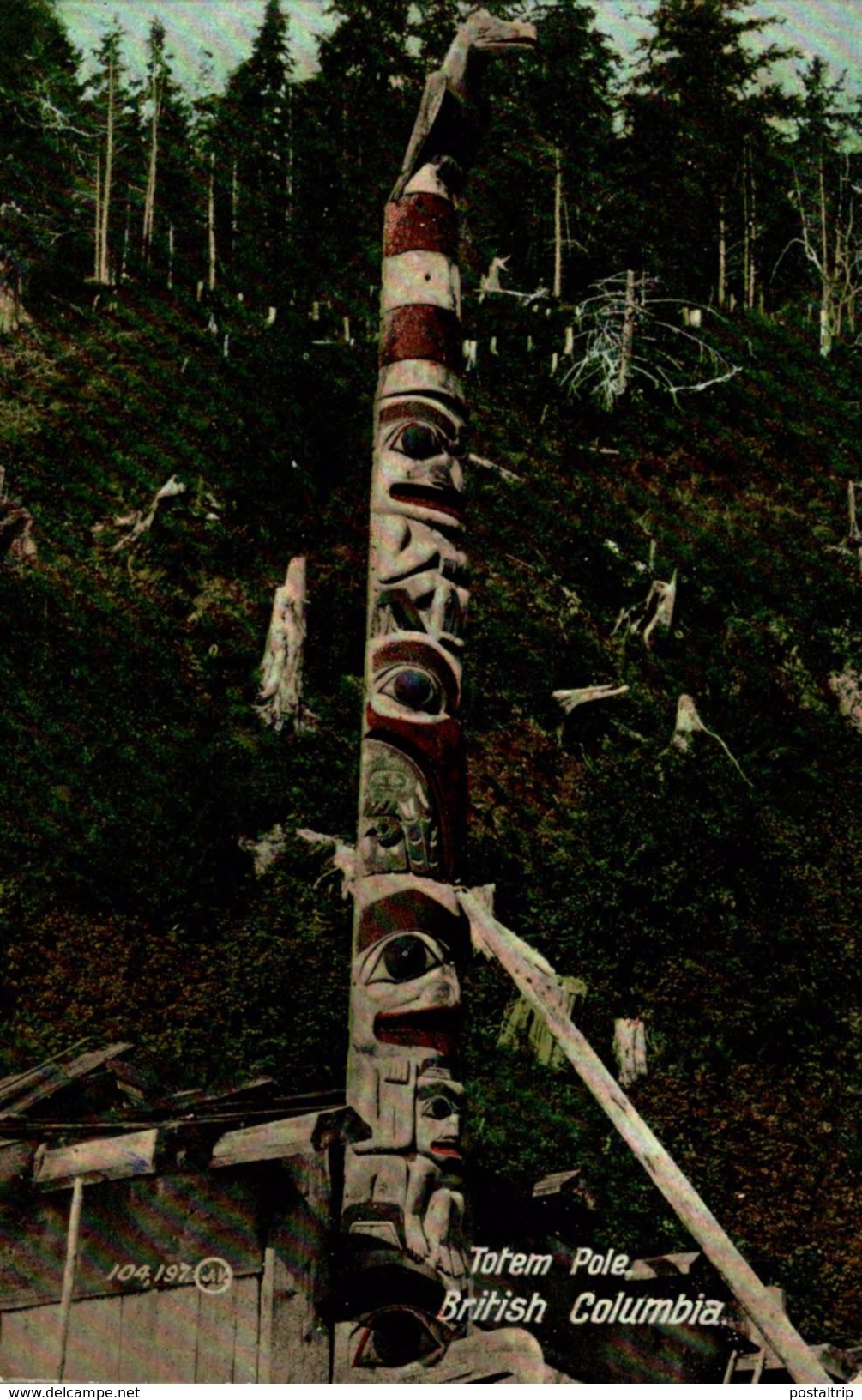 TOTEM POLE BRITISH COLUMBIA - Indios De América Del Norte