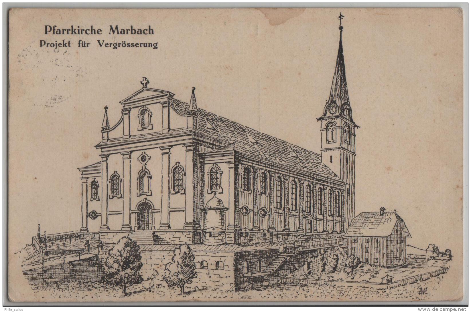 Pfarrkirche Marbach - Projekt Für Vergrösserung - Künstlerkarte - Marbach