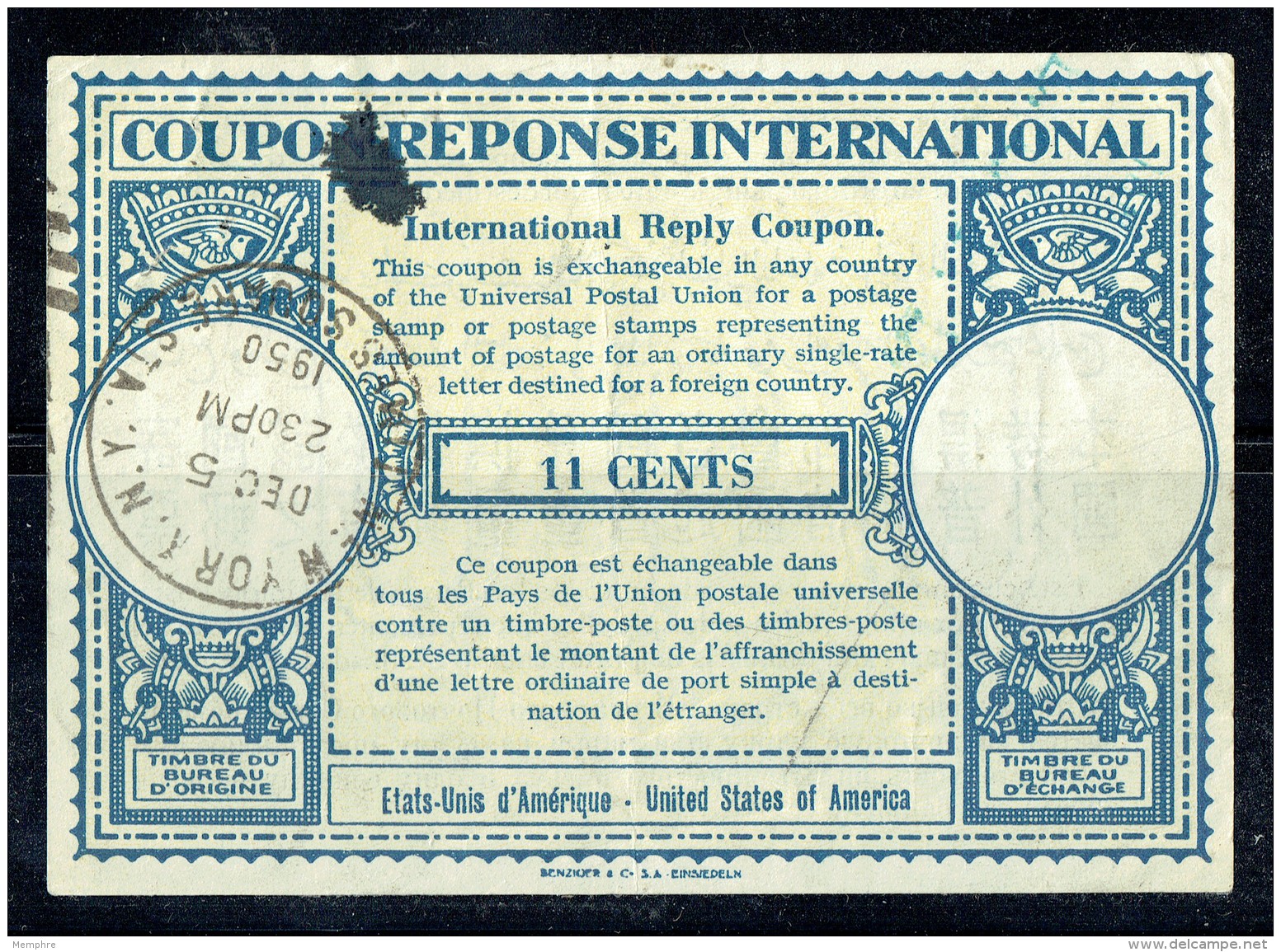 International Reply Coupon IRC  11 Cents   Sc IRC14 - Ohne Zuordnung