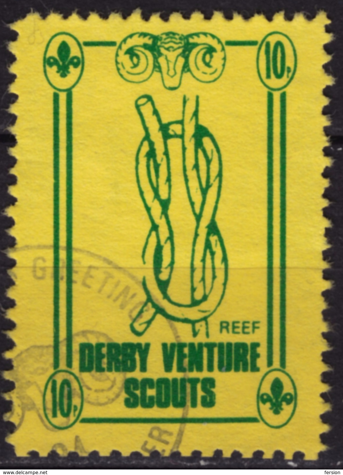 SCOUT SCOUTS Derby Venture Scout - LABEL CINDERELLA VIGNETTE - 1984 UK United Kingdom / Knot - Gebraucht