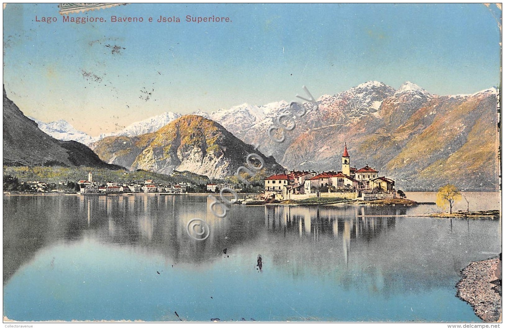 Cartolina Illustrata Baveno E Isola Superiore 1912 - Verbania