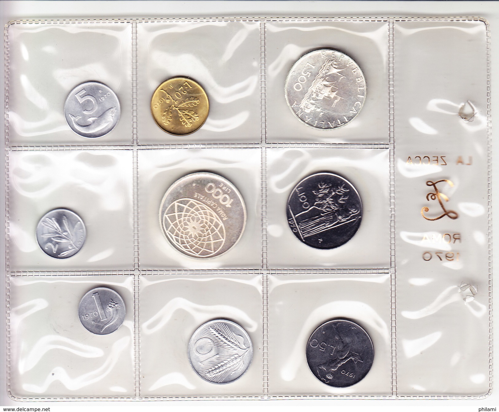 ITALIE MINT SET 1970 UNCIRCULATED CAT WORLD COINS: MS 3. (7P11) - Mint Sets & Proof Sets