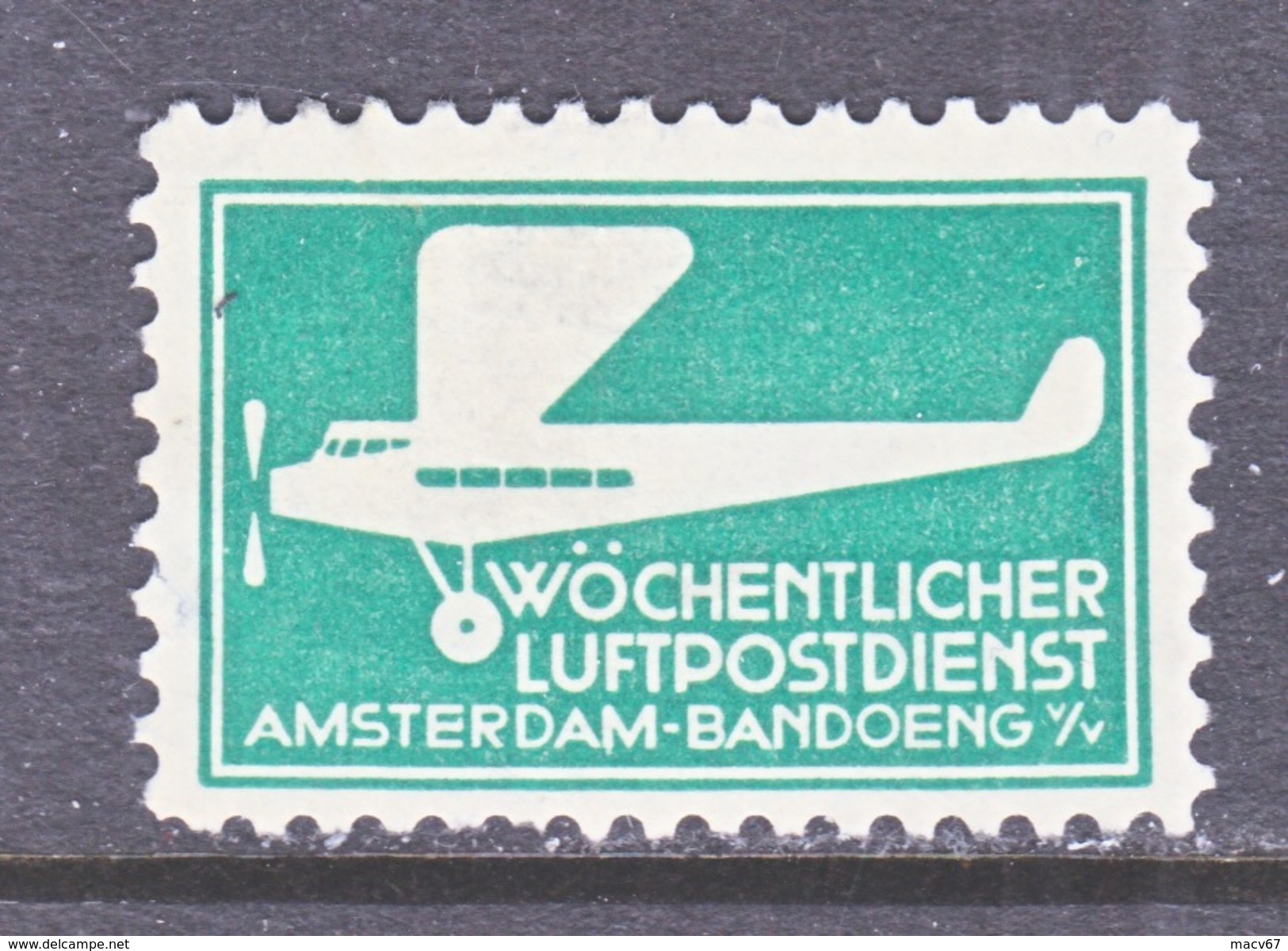 NETHERLANDS  AEROPHILATELIC  LABEL  * - Airmail