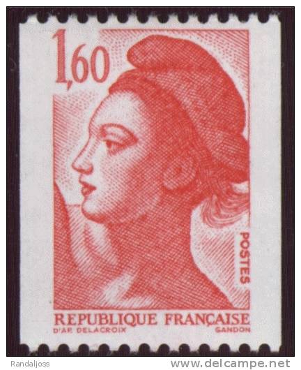Liberte Roulette N° 2192 - 1.60 Rouge - 1982-1990 Liberté De Gandon