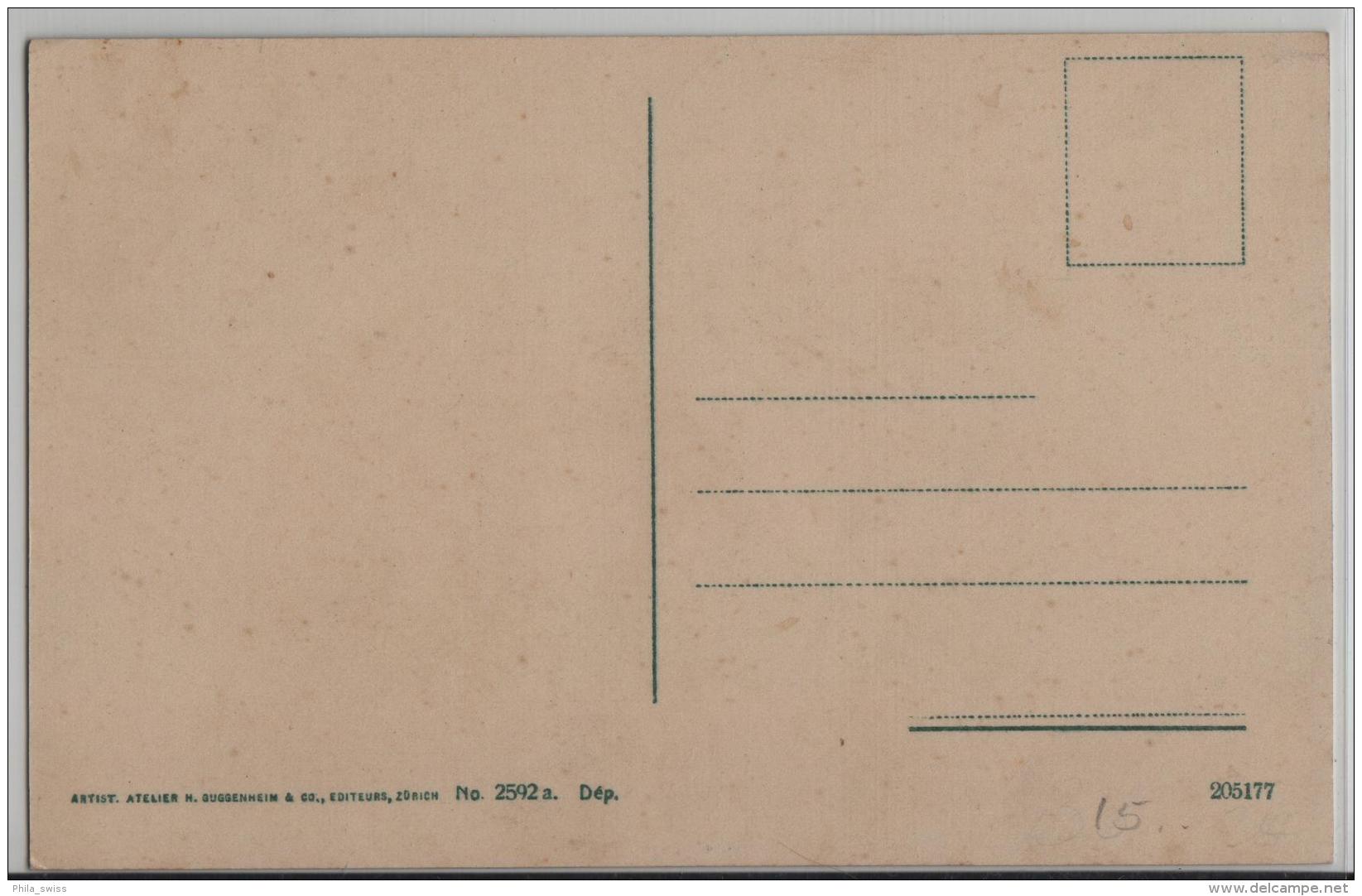 Hombrechtikon - Kirche - Animee - Litho Guggenheim No. 2592 - Hombrechtikon