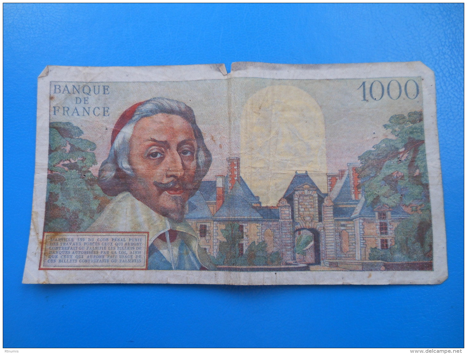 1000 Francs Richelieu 6-5-1954 N°83979 Fayette 42/5 TB Cote 25&euro; - 1 000 F 1953-1957 ''Richelieu''