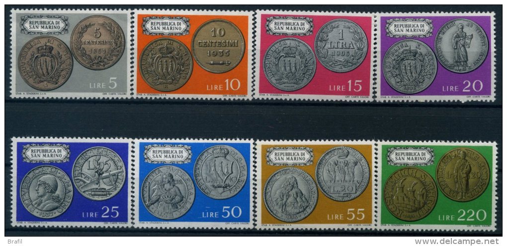 1972 San Marino, Monete Rep. San Marino, Serie Completa Nuova (**) AL FACCIALE - Nuovi