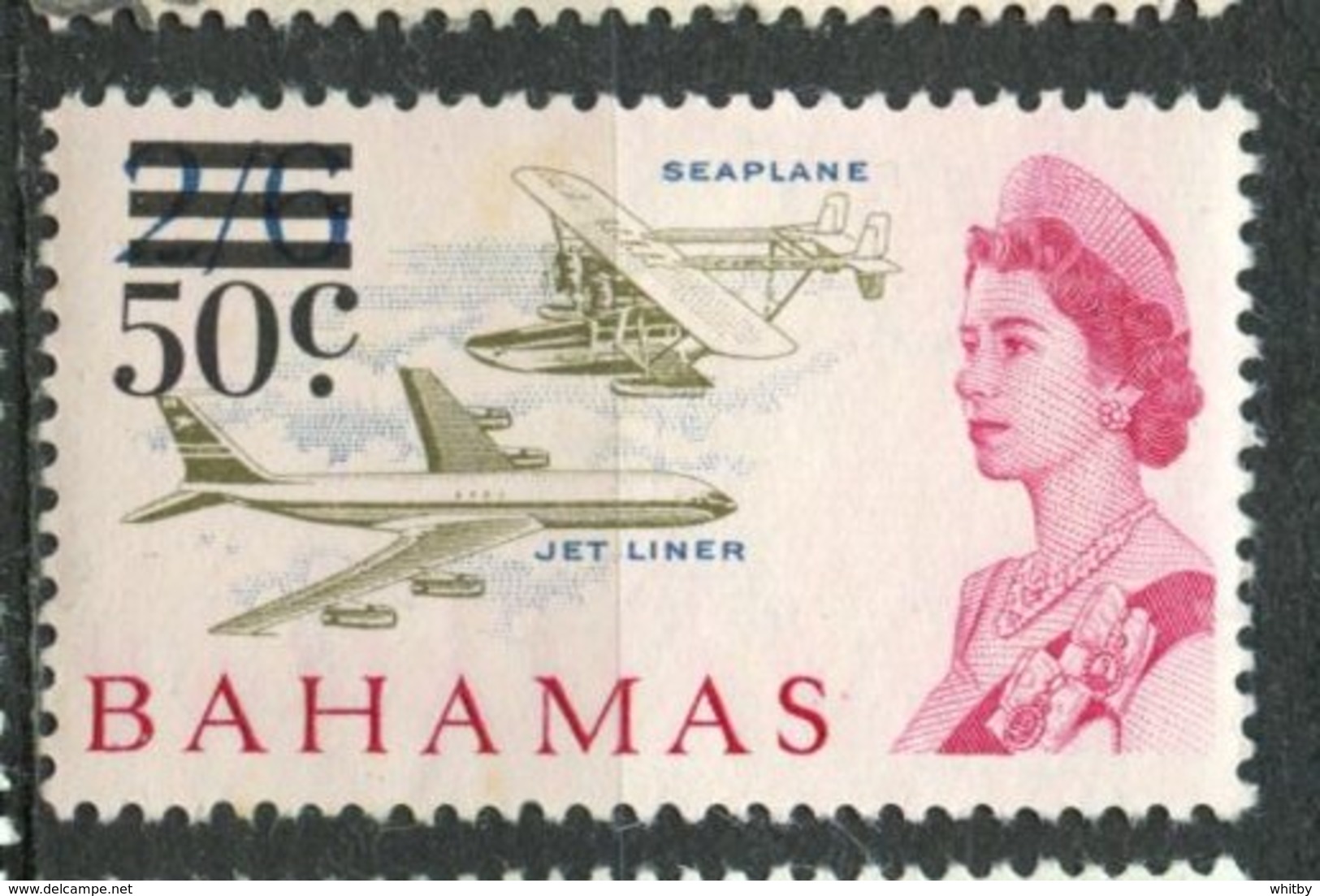 Bahamas 1966 50c Planes Issue #241 - Bahamas (1973-...)