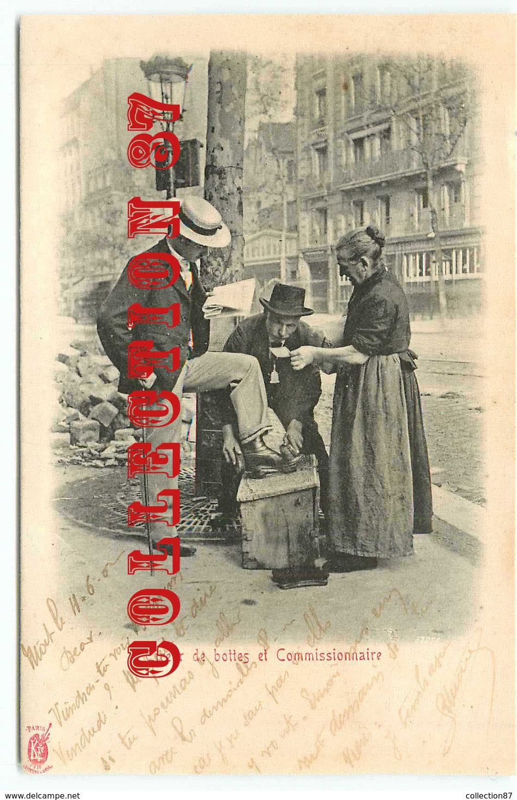 PETIT METIER - CIREUR De BOTTES Et COMMISSIONNAIRE En 1902 à PARIS - CARTE ECRITE Pour Mme TETREAU - Vendedores Ambulantes