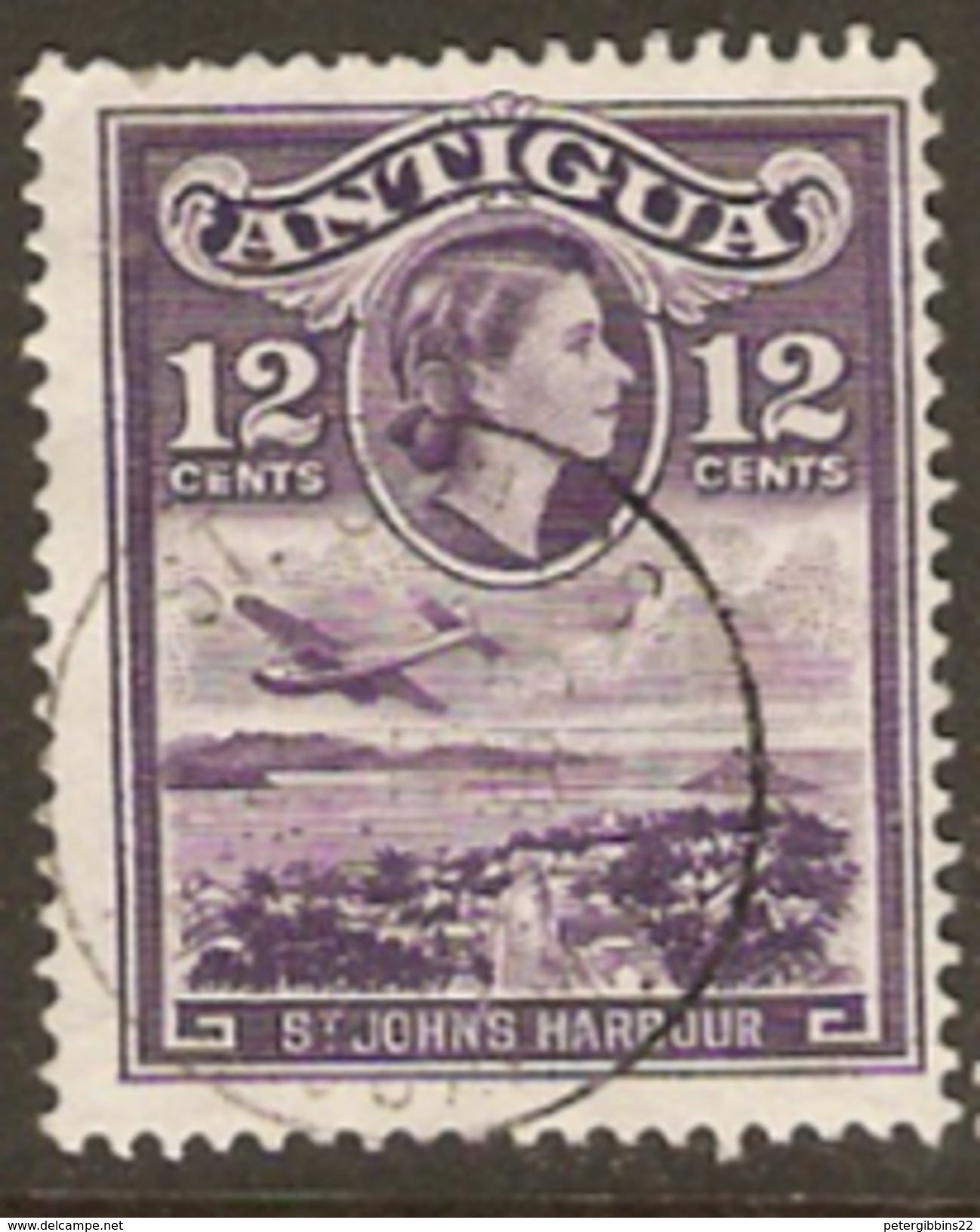 Antigua 1953 SG 128 Violet Fine Used - 1858-1960 Crown Colony