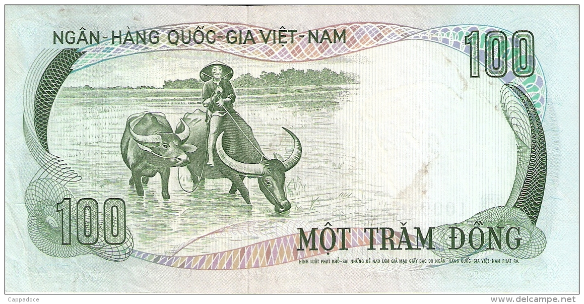 SOUTH VIET NAM   100 Dong   ND (1972)   P. 31a - Vietnam