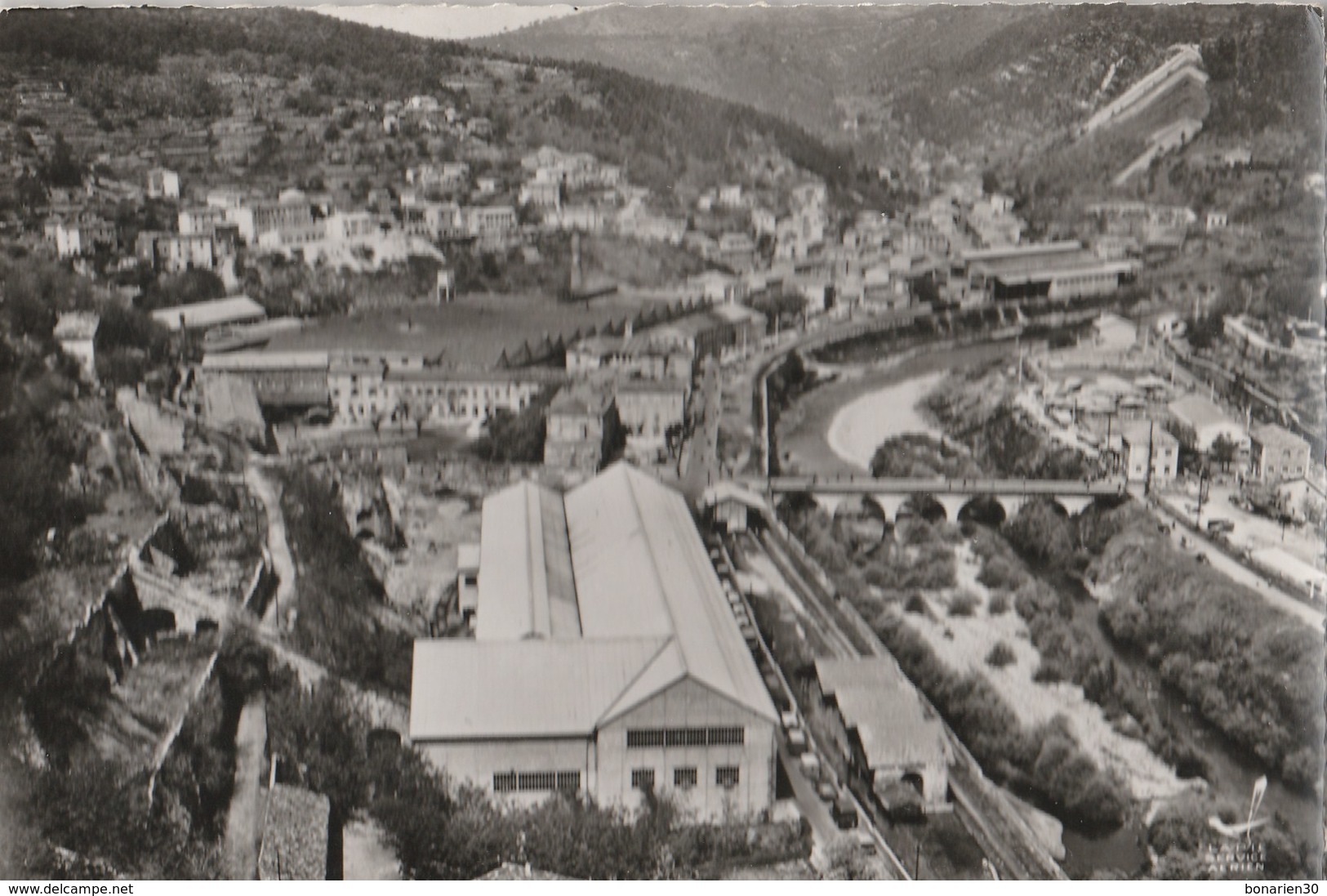 CPSM 30 BESSEGES VUE AERIENNE USINE DE TUBES LE PONT - Bessèges