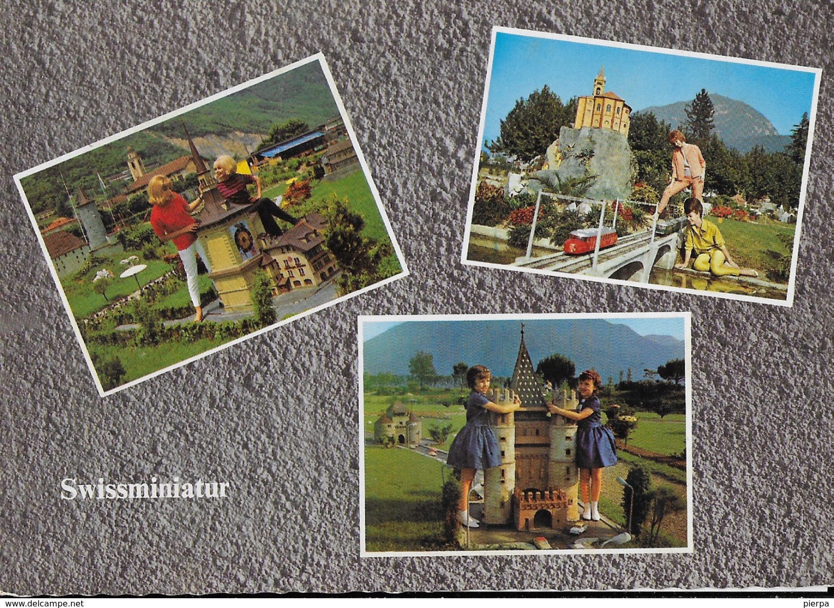 MINIATURE IN SVIZZERA - VIAGGIATA FRANCOBOLLO ASPORTATO - Games & Toys