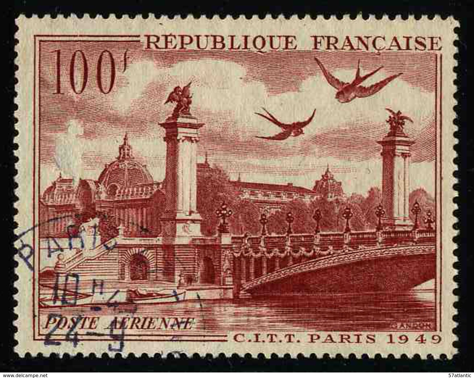 FRANCE - YT PA 28 - POSTE AERIENNE - TIMBRE OBLITERE - 1927-1959 Oblitérés