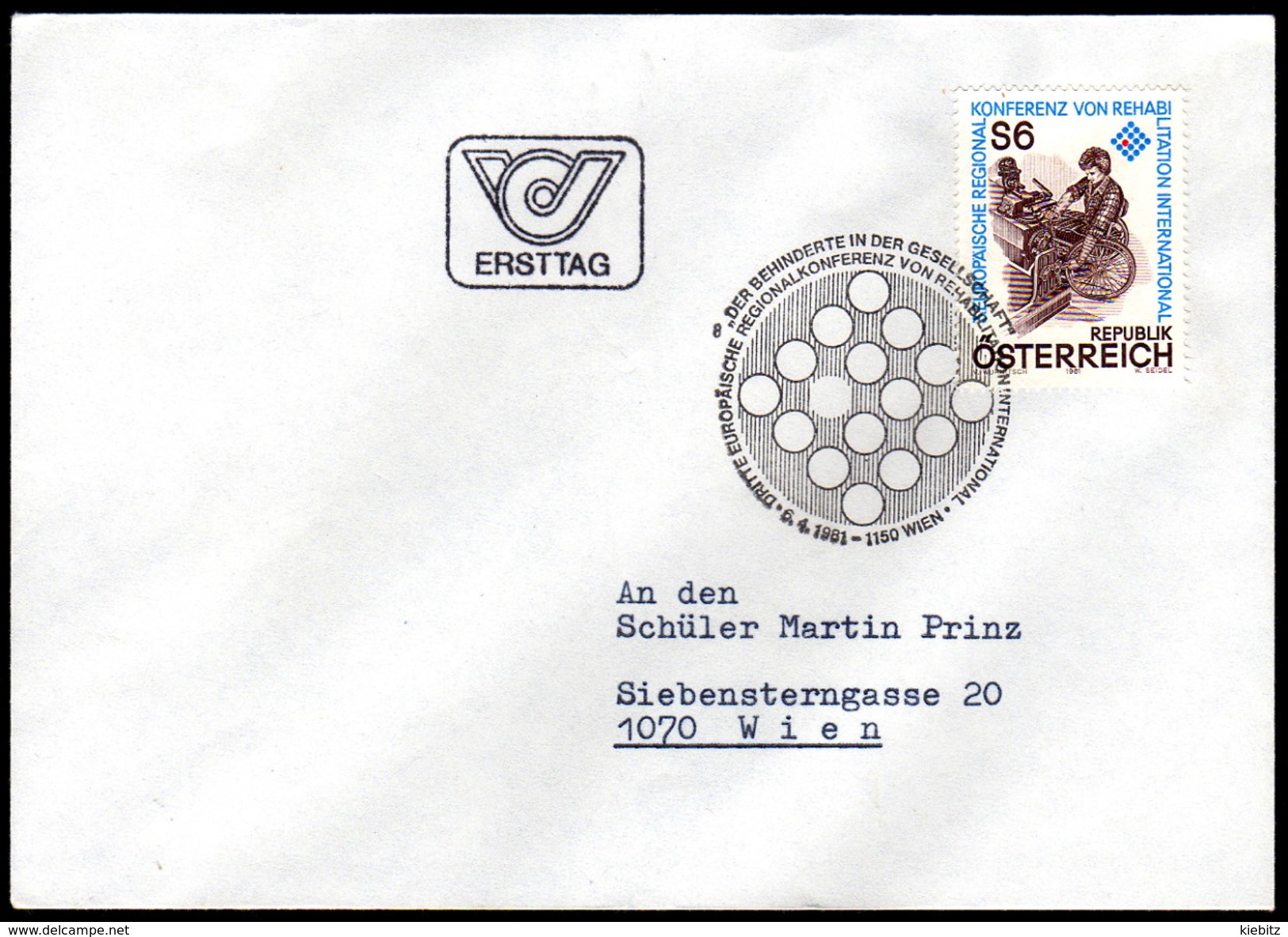 ÖSTERREICH 1981 - Konferenz Für Rehabilitation  - Sonderstempel FDC - Behinderungen