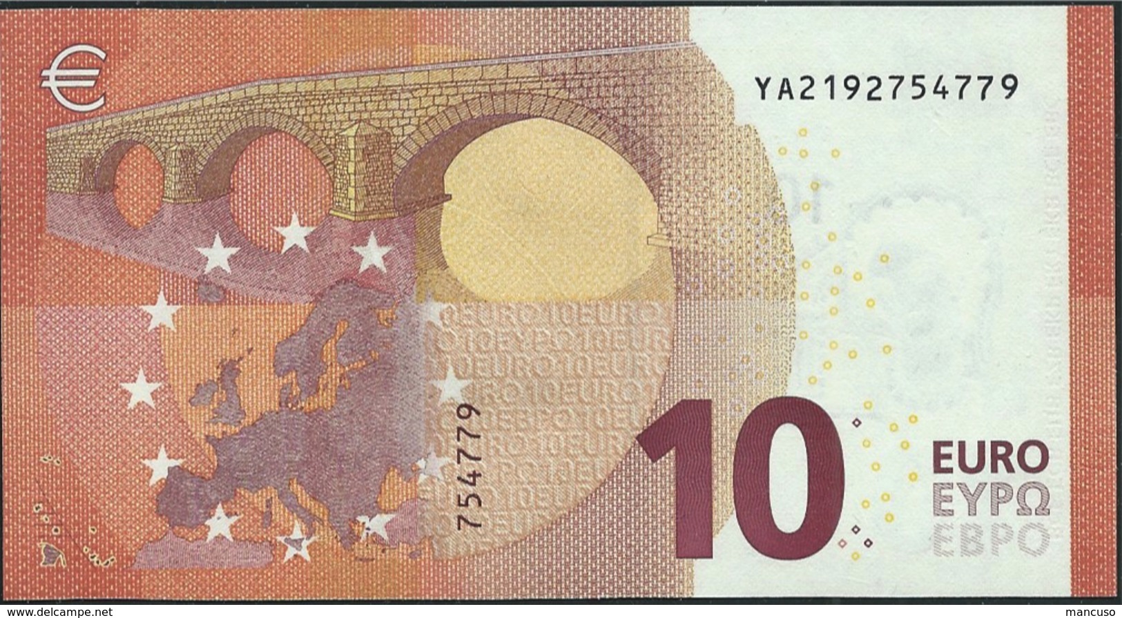 10  EURO DRAGHI  GRECIA  YA  Y003 I5  UNC - 10 Euro