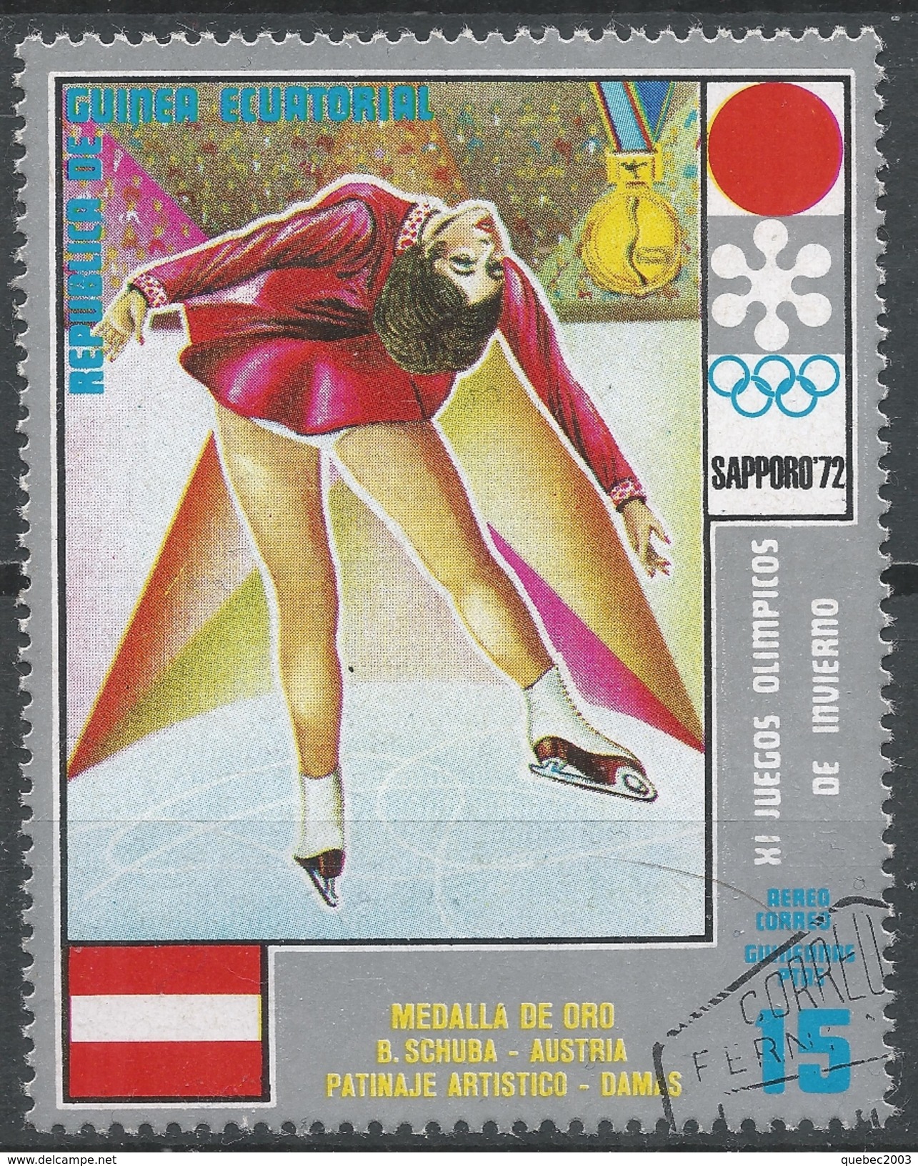 Equatorial Guinea 1972. Scott #7261 (U) Beatrix Schuba (AUT), Figure Skating - Guinée Equatoriale