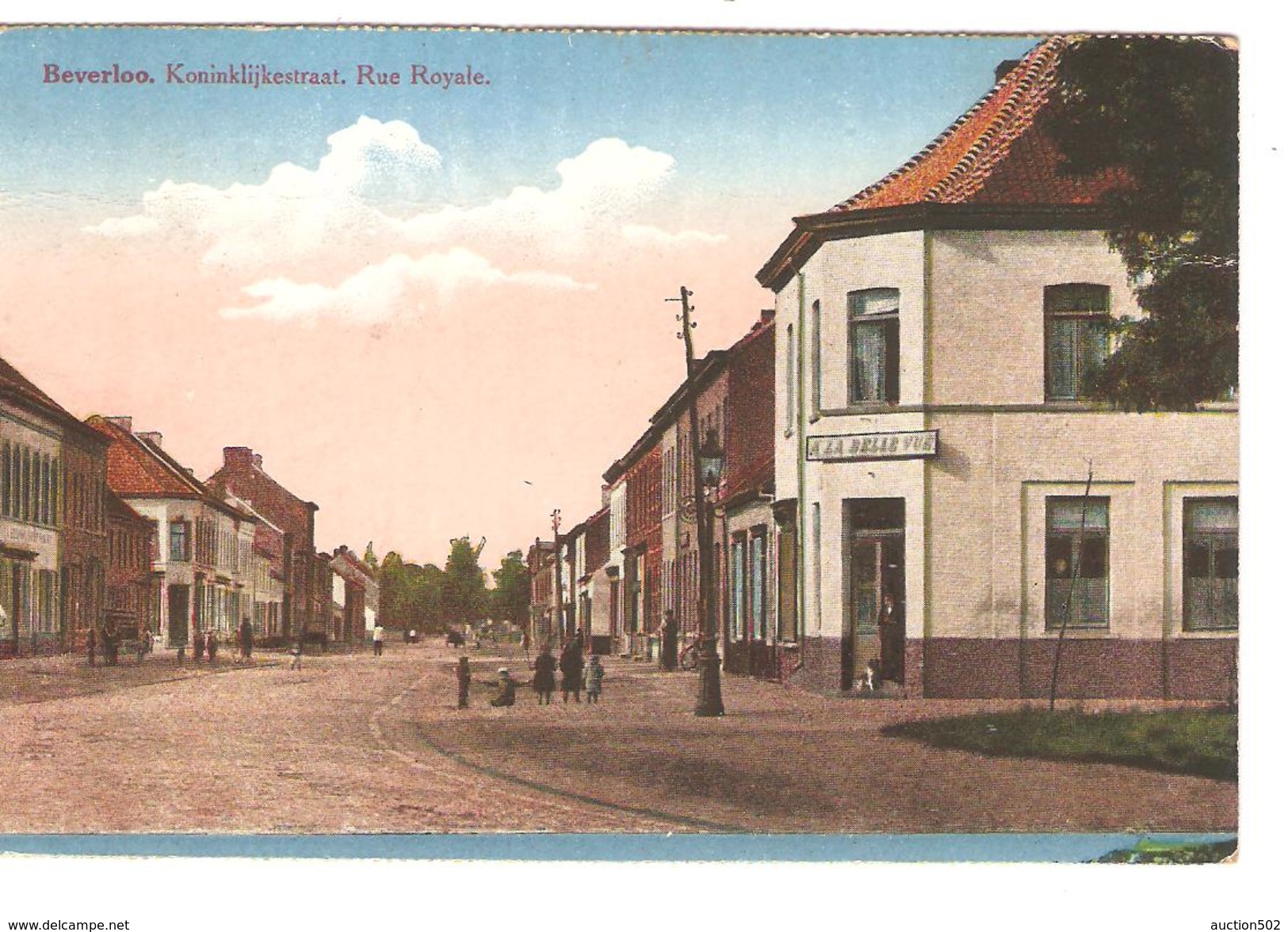 CP De Beverloo Datée 10/2/1919 En SM Griffe Bourg Léopold + C.Gingelom 13/2/.. PR4290 - Linear Postmarks