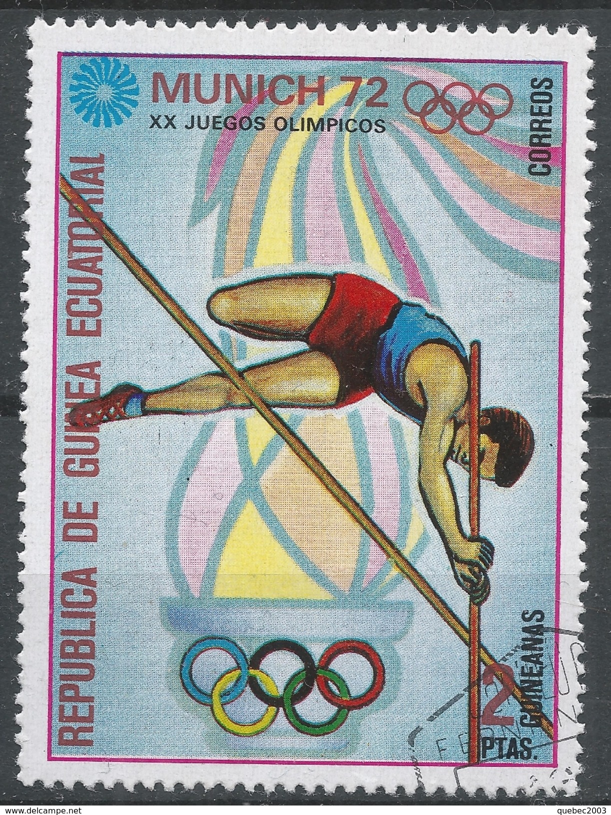 Equatorial Guinea 1972. Scott #7246 (U) Summer Olympic Games, Munich, Pole Vaulting - Guinée Equatoriale