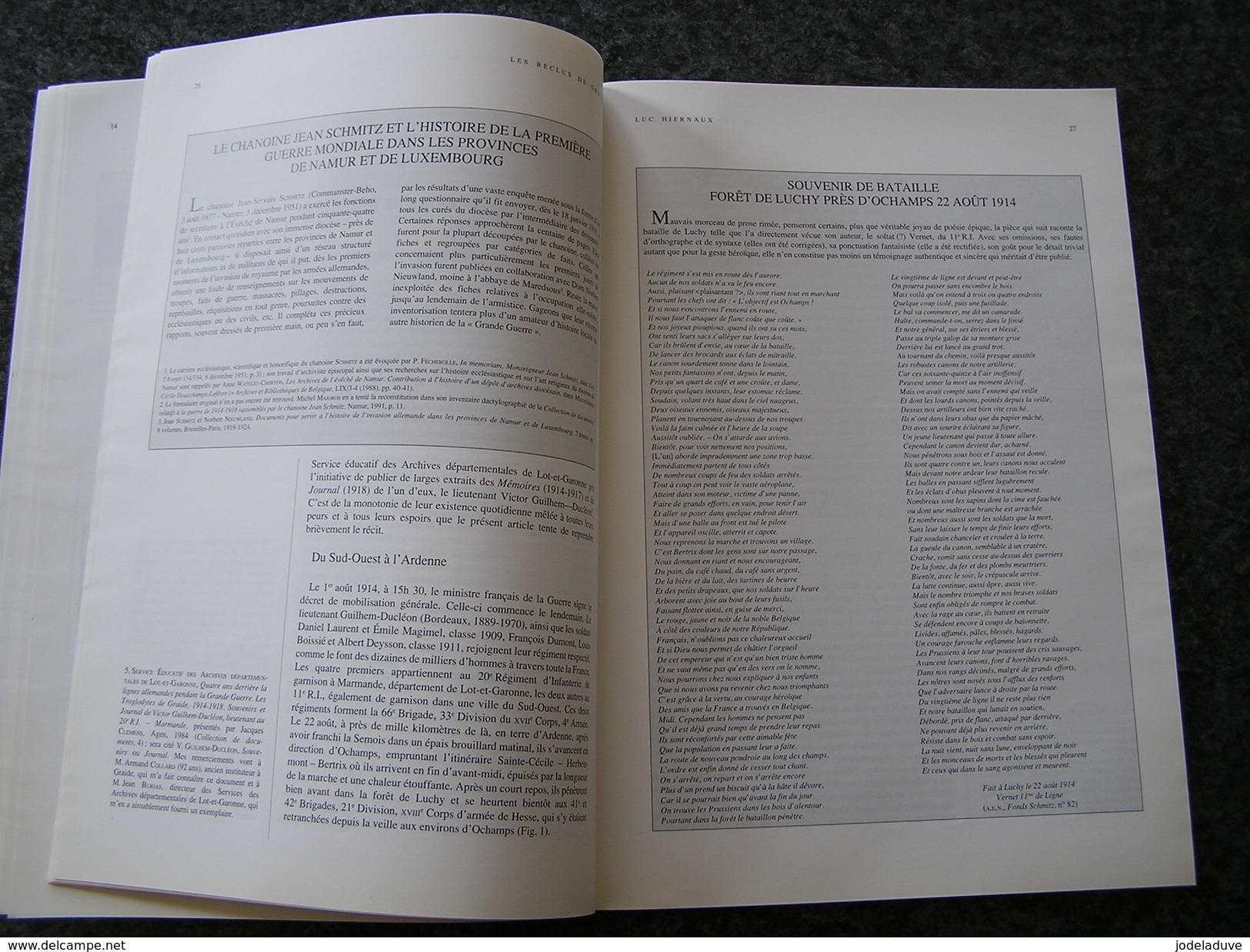 DE LA MEUSE A L ARDENNE N° 14 année 1991 Prévôt Hierges Givet Reclus Graide Lesse Lommal Ambly Namur Pierre Croix Occis