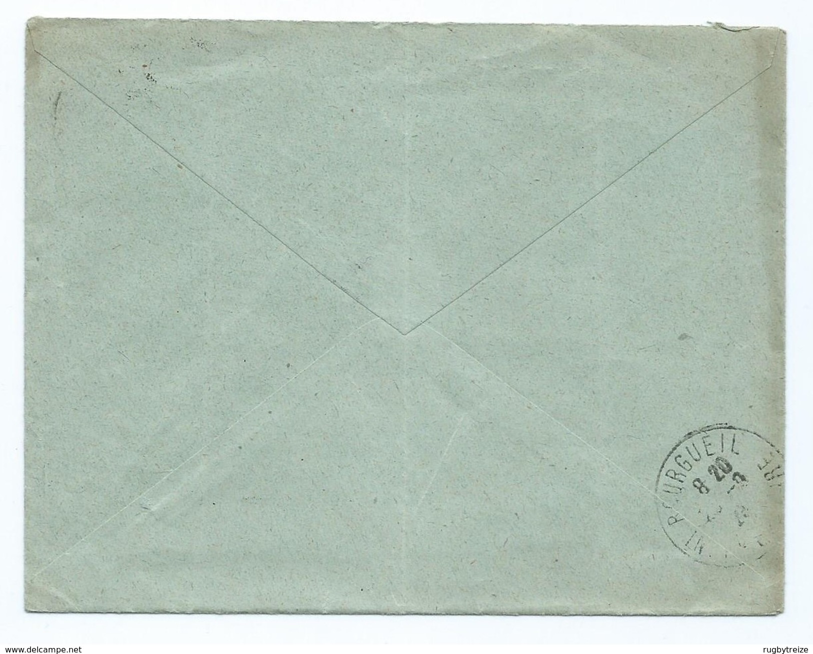 2073 - Lettre Cordonnerie HAMARD Saumur Cachet Saumur Gare Pour Bourgueil Capitaine Semeuse Bord De Feuille 1923 - 1921-1960: Période Moderne