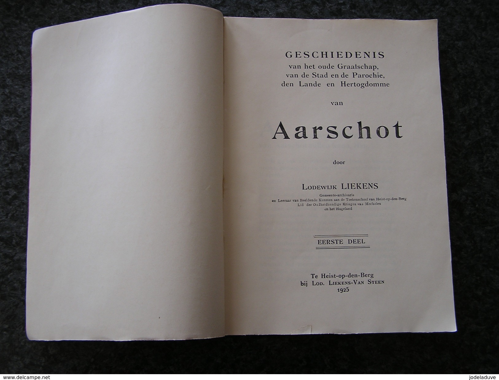 GESCHIEDENIS VAN HET OUDE GRAAFSCHAP AARSCHOT L Liekens 1925 Régionaal Brabant Ridderschap Wesemal Rivieren - Histoire