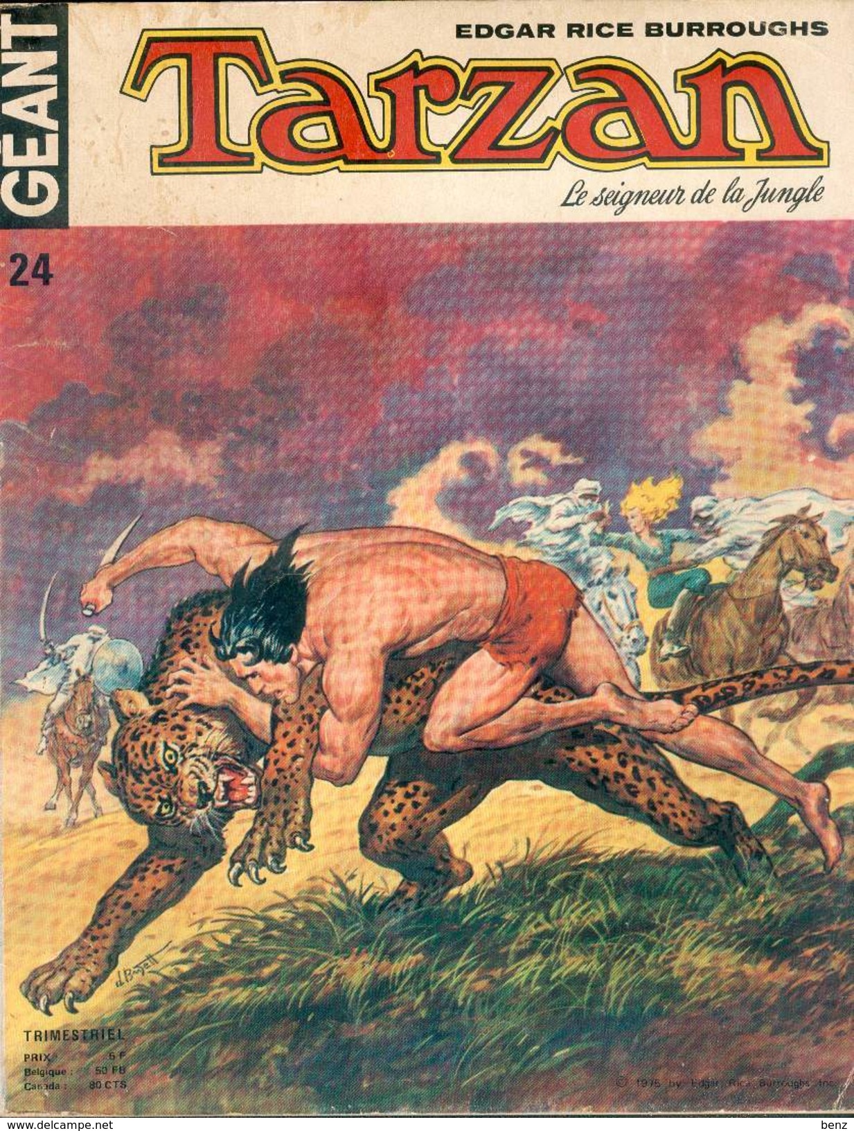 TARZAN GEANT LE SEIGNEUR DE LA JUNGLE N°24 SAGEDITION 1975TB ETAT - Tarzan