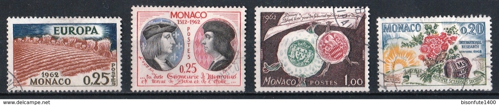 Monaco 1963 : Timbres Yvert & Tellier N° 571 - 576 - 578 Et 580. - Oblitérés