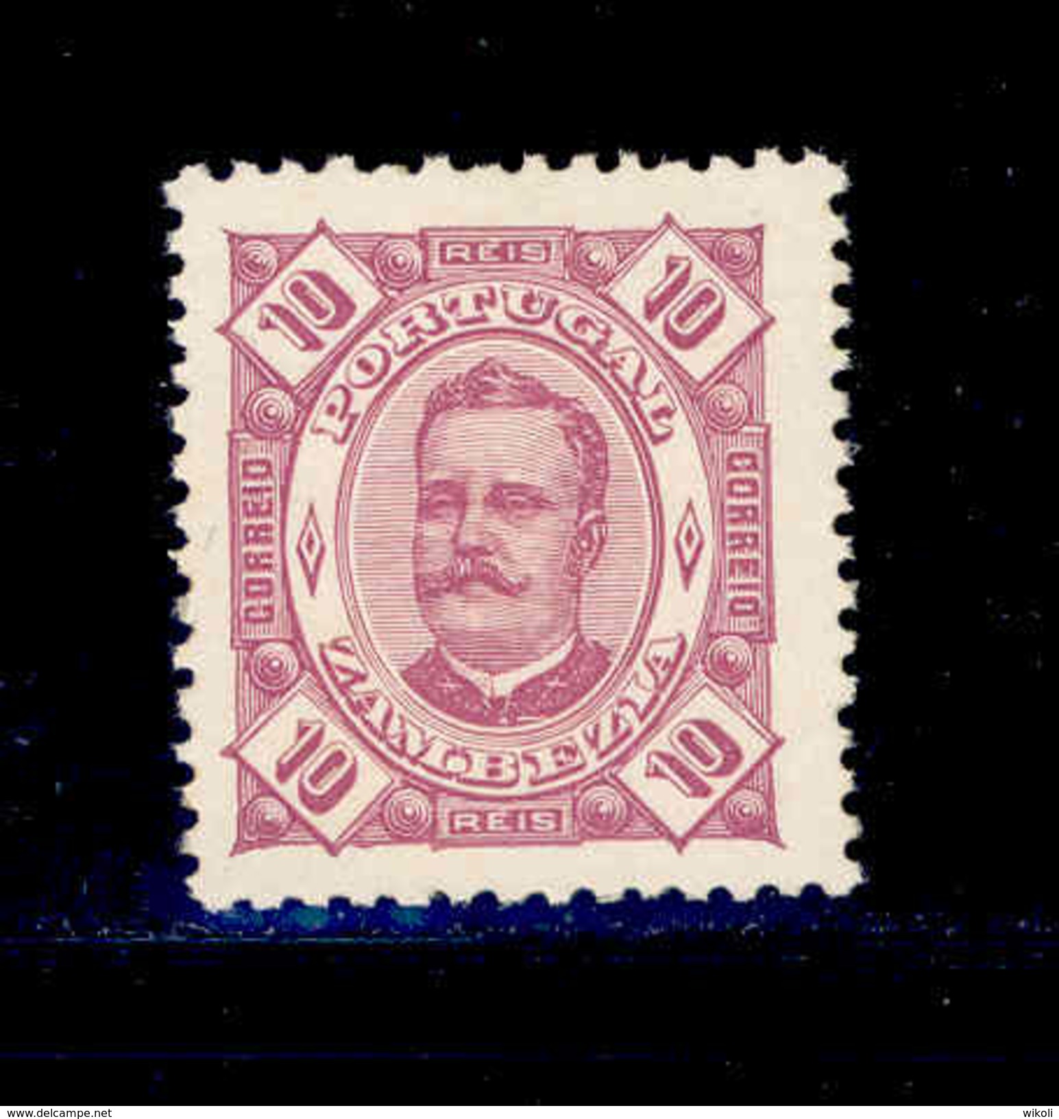 ! ! Zambezia - 1893 D. Carlos 10 R - Af. 03 - MNH - Zambezia