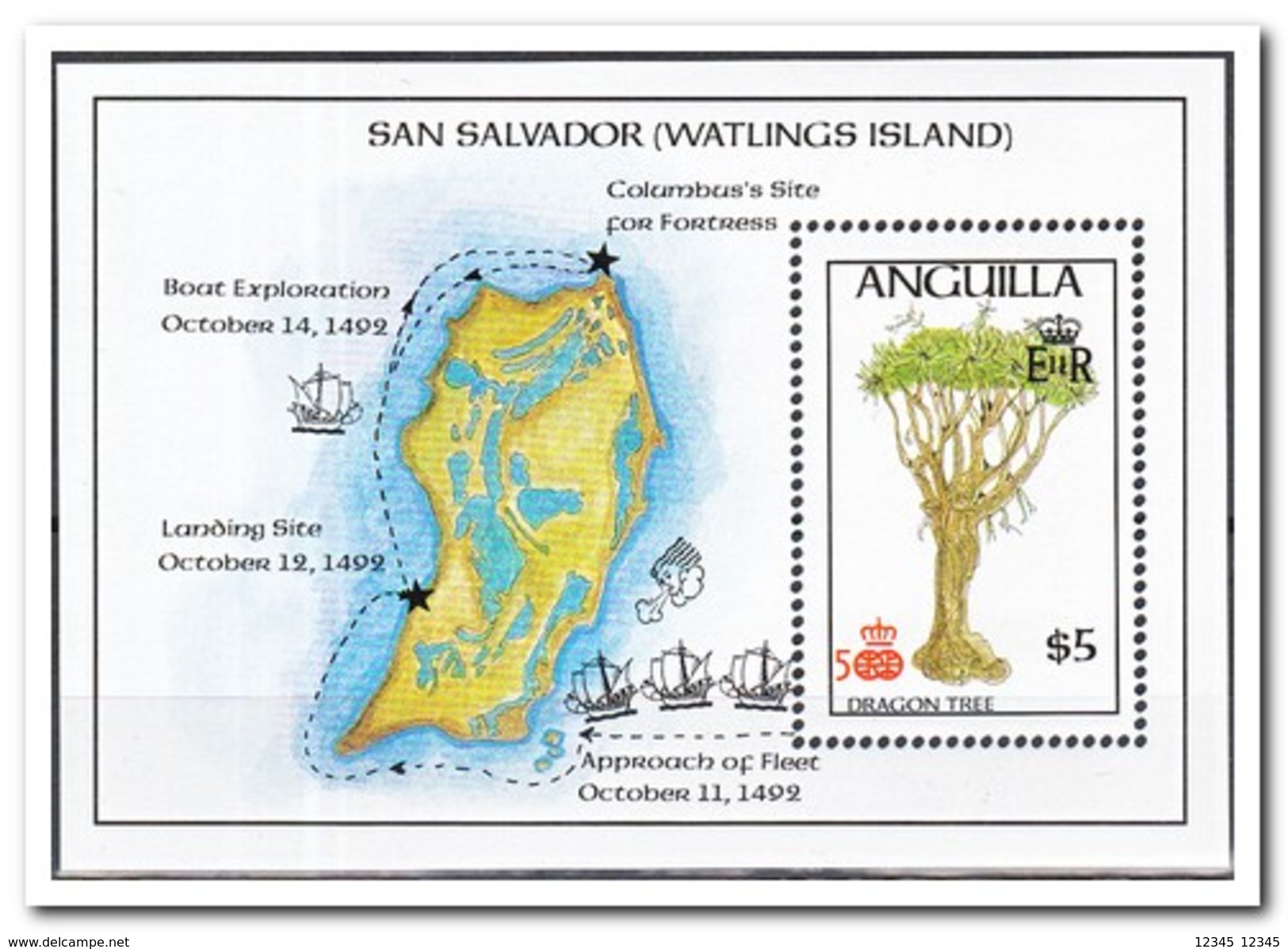 Anguilla 1992, Postfris MNH, Trees - Anguilla (1968-...)