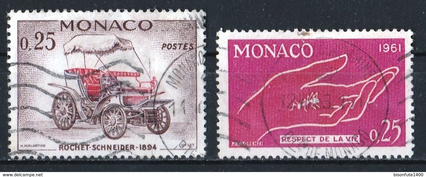 Monaco 1961 : Timbres Yvert & Tellier N° 557 - 561 - 562 - 564 - 565 Et 554. - Oblitérés