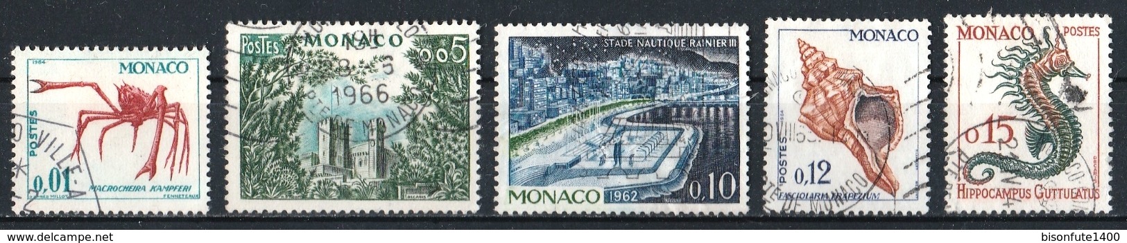 Monaco 1960 : Timbres Yvert & Tellier N° 537a - 538 - 539a - 539b - 540 - 542 - 543 - 544 - 545 Et 547. - Usados