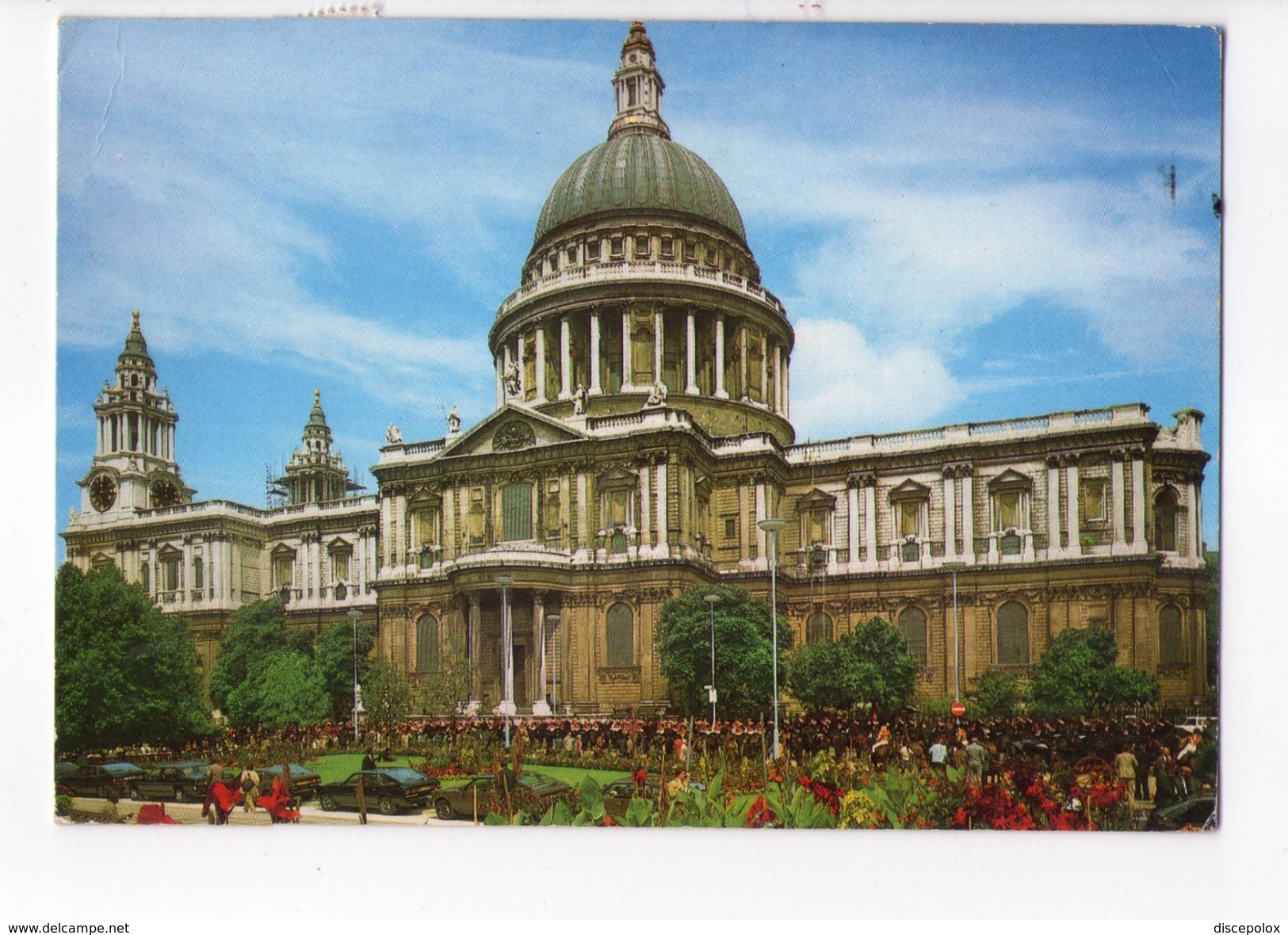 U496 Nice STAMP + Air Mail Adesive On Postcard: London - Saint Paul's Cathedral  _ Francobollo, Timbre - St. Paul's Cathedral