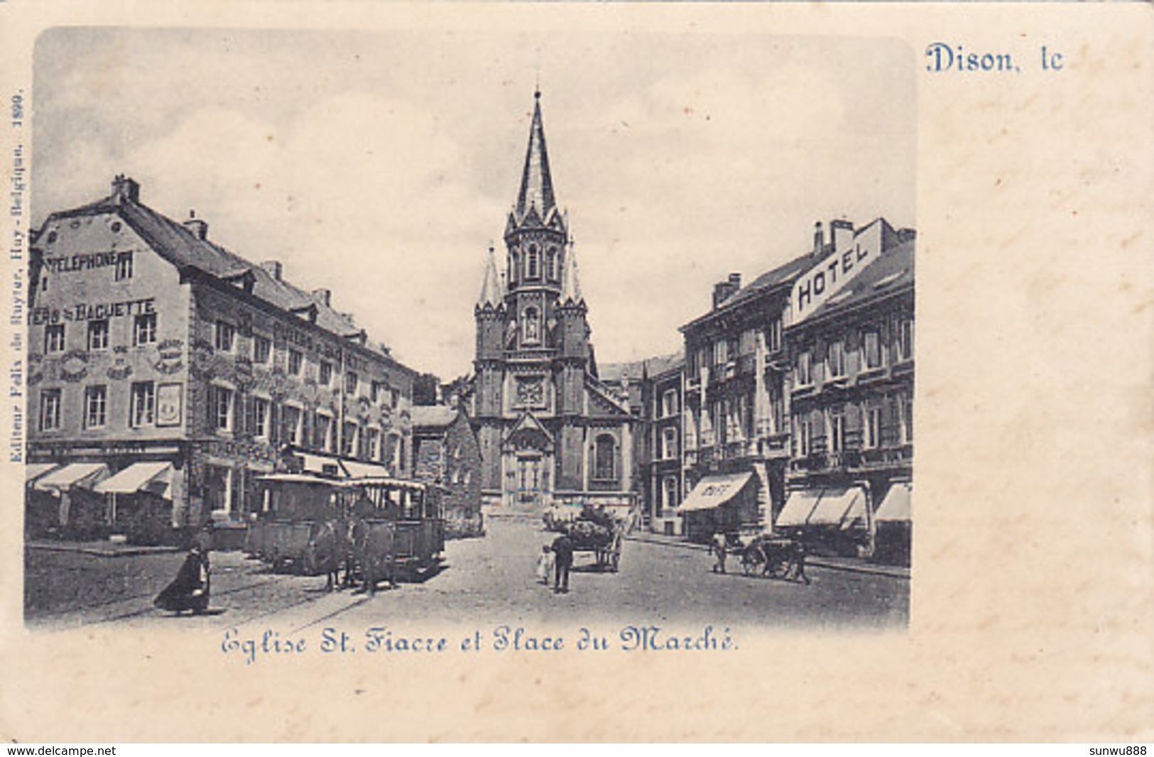 Dison - Eglise St Fiacre Et Place Du Marché (animation, Hôtel, Tram, Tramway) - Dison