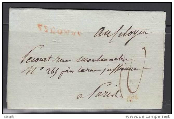 73 NEMOURS  (rouge) 17 Thermidor An 3 (1795) Pour Paris - TB - 1801-1848: Precursors XIX