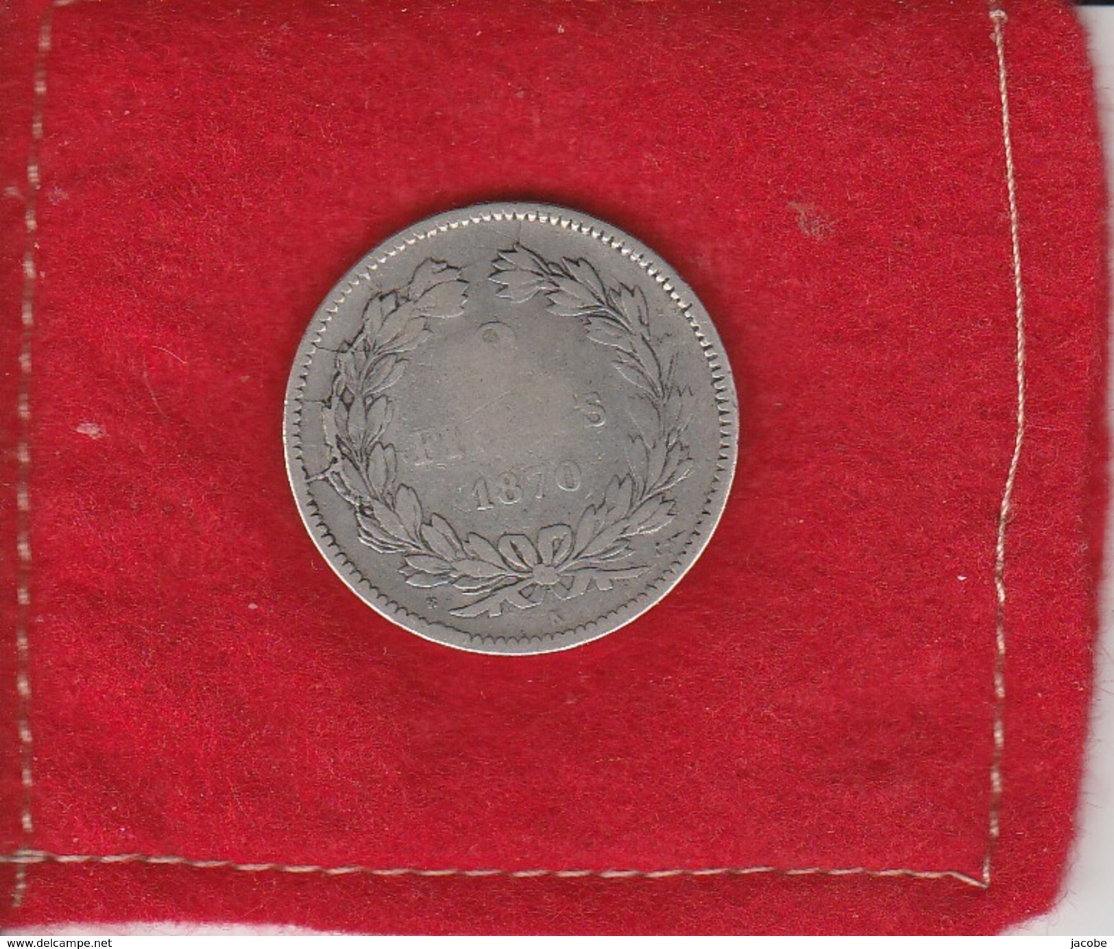 Gouvernement De  Défense Nationale : Type  Cèrés  Deux  Francs . Sans Lègende 1870 K . état Tb  Vieille. Argent - 1870-1871 Gouvernement De La Défense Nationale