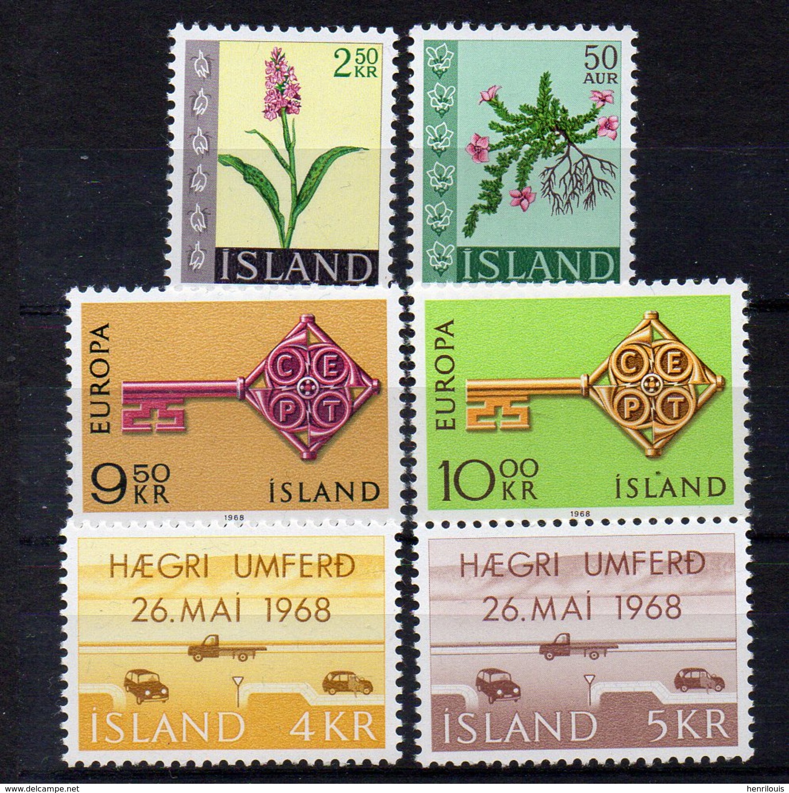 ISLANDE  Timbres Neufs ** De 1968  N° 370 / 375 ( Ref 100 A  ) - Unused Stamps