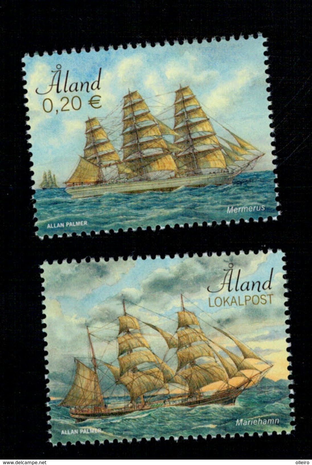 Aland 2017 Sailing Ships (Marienhamn - Mermerus ) 2v Complete Set ** MNH - Aland