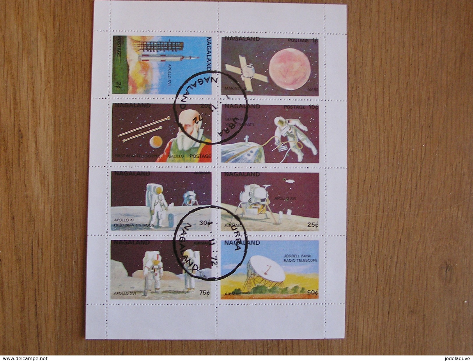 NAGALAND  Espace Space Astronautique Engin Spatial Apollo Lune Sheet Stamp Bloc Timbres - Asia (Other)