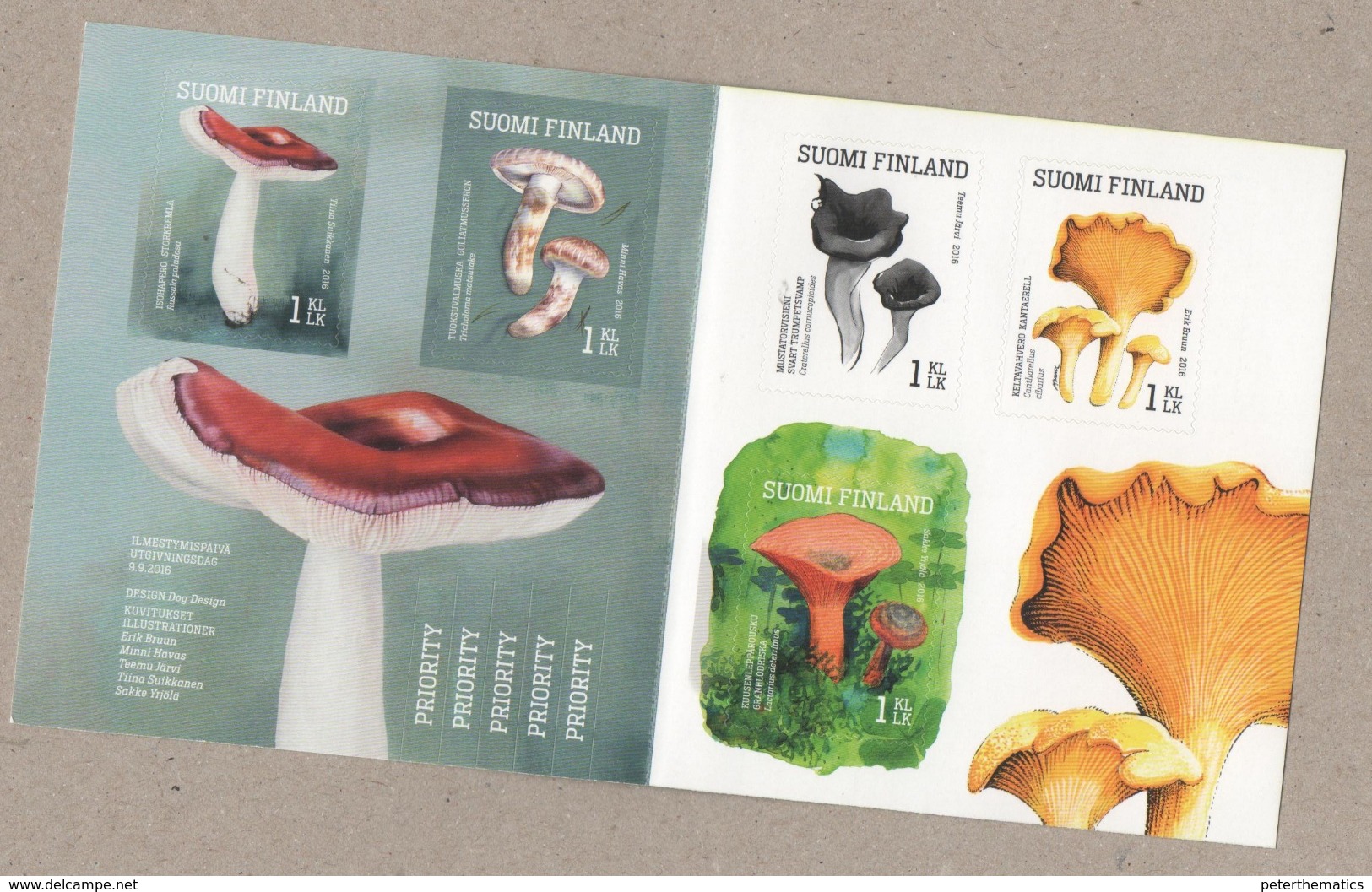 FINLAND, 2016, MNH, MUSHROOMS, BOOKLET - Champignons