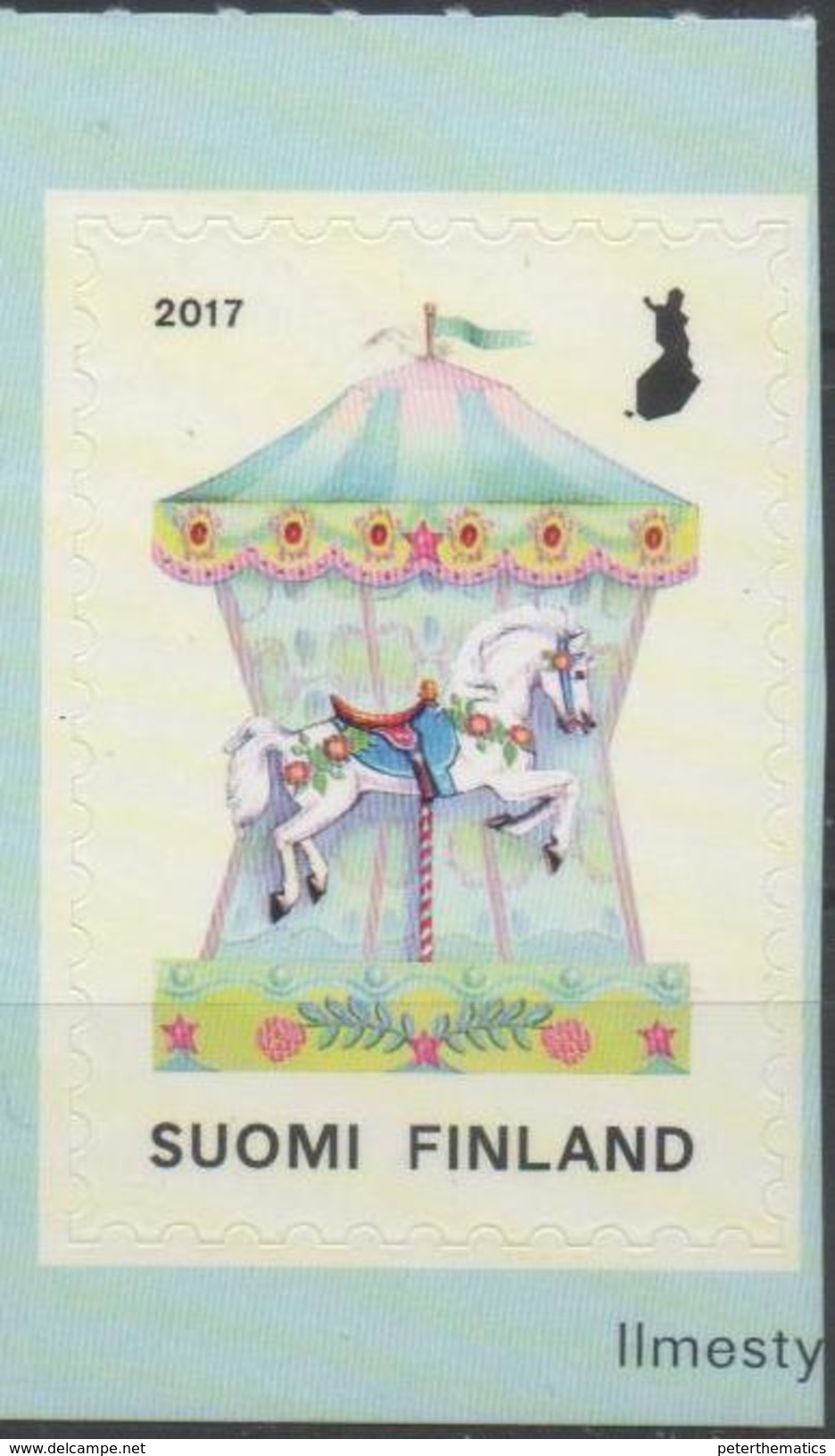 FINLAND, 2017, MNH, CAROUSEL, HORSES,1v - Other & Unclassified