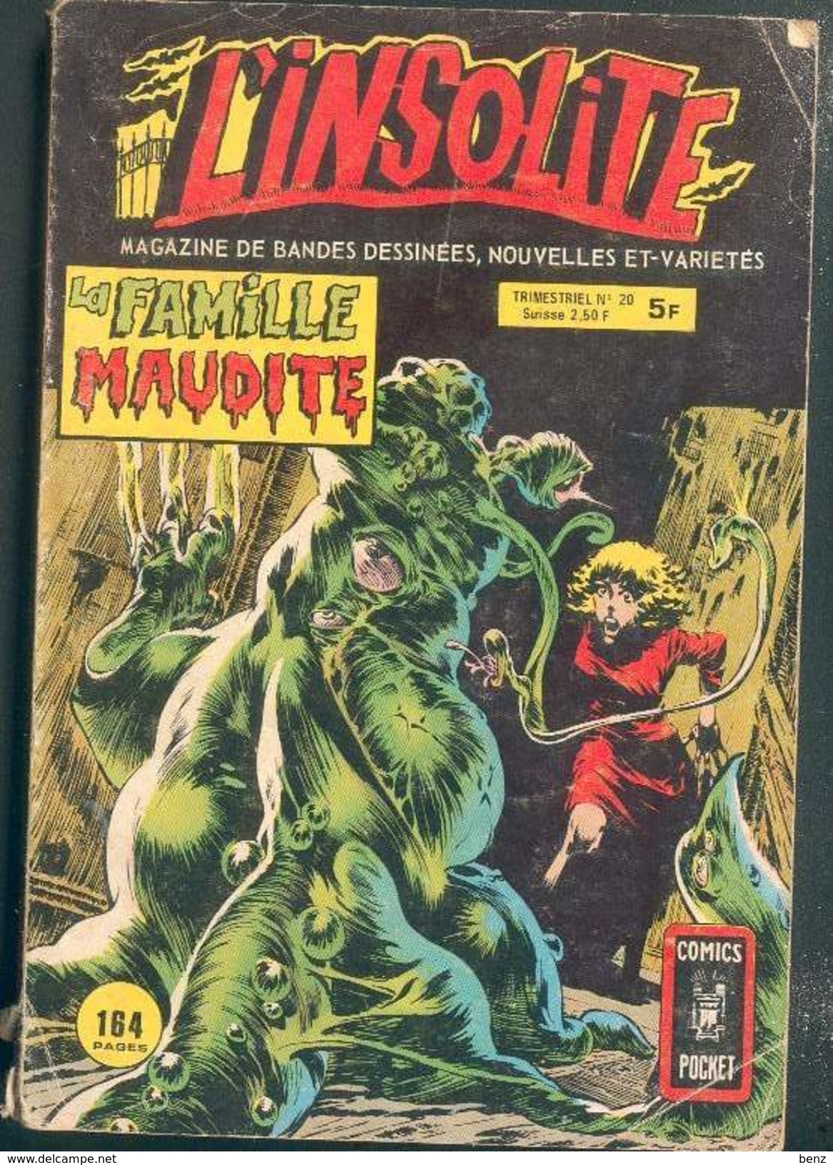 L'INSOLITE N°20 LA FAMILLE MAUDITE  COMICS POCKET ARTIMA 1981 TB - Insolite, L'