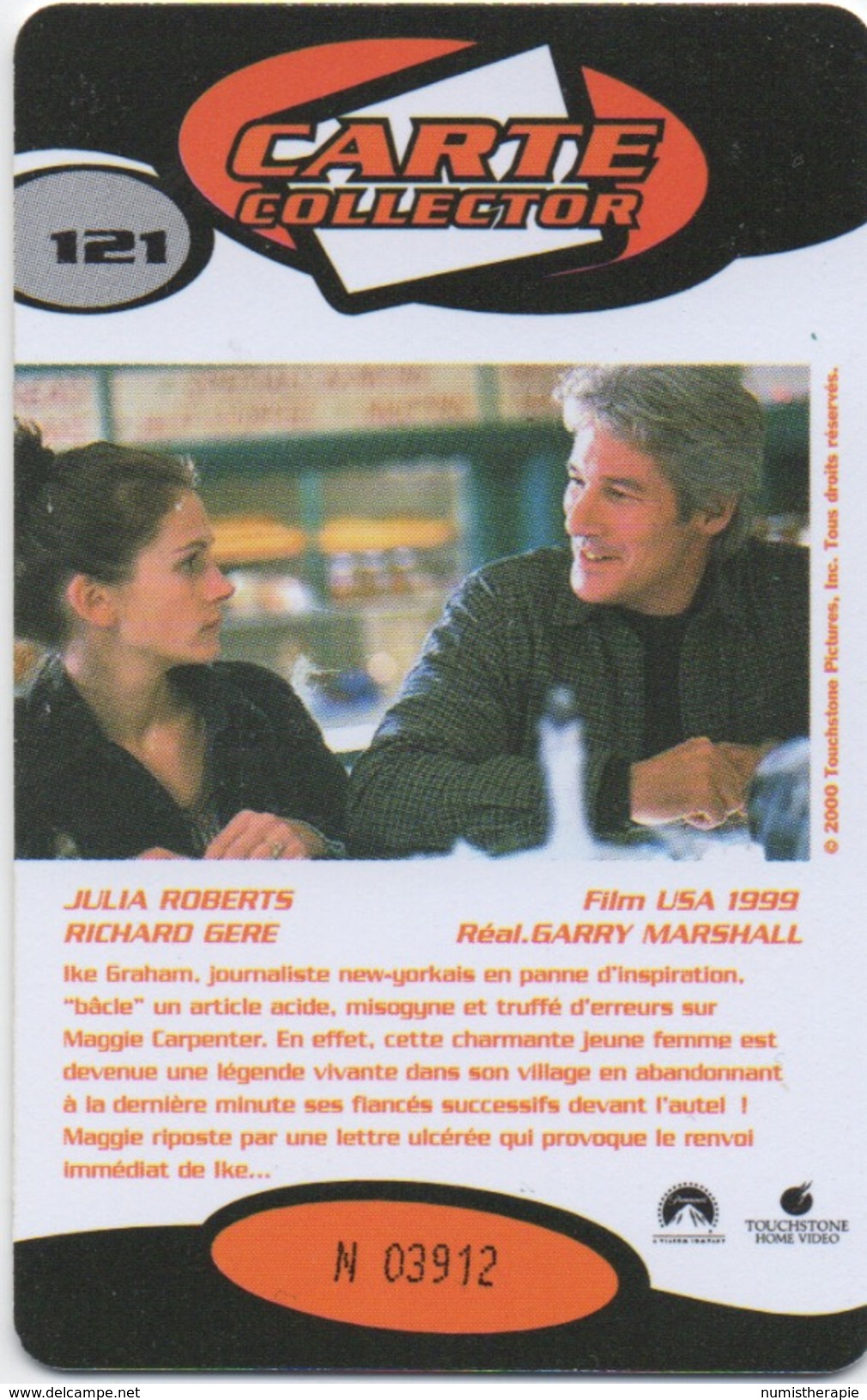 Carte Collector #121 Video Futur : JUST MARRIED Ou Presque 1999 USA : Julia Roberts & Richard Gere - Video Futur