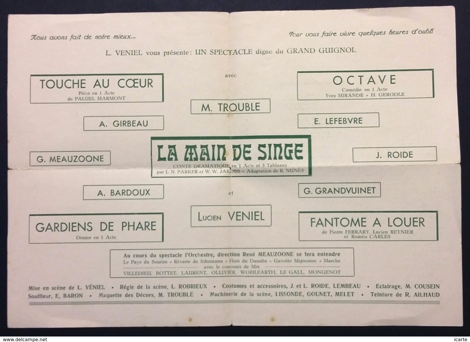 Programme Troupe De Théâtre Prisonniers De Guerre STALAG XII A Limburg GRAND GUIGNOL - 1939-45