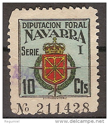 Locales Navarra Diputación Foral (o) Escudo. 10 Cts - Verschlussmarken Bürgerkrieg