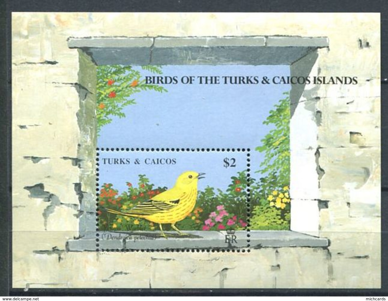 196 TURKS Et CAICOS 1990 - Yvert BF 84 - Oiseau - Neuf ** (MNH) Sans Trace De Charniere - Turks And Caicos