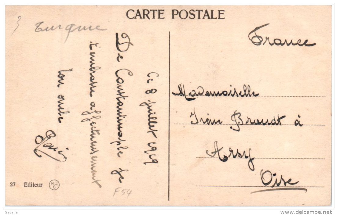 TURQUIE - CONSTANTINOPLE - Poite Du Serail    (Recto/Verso) - Turquie