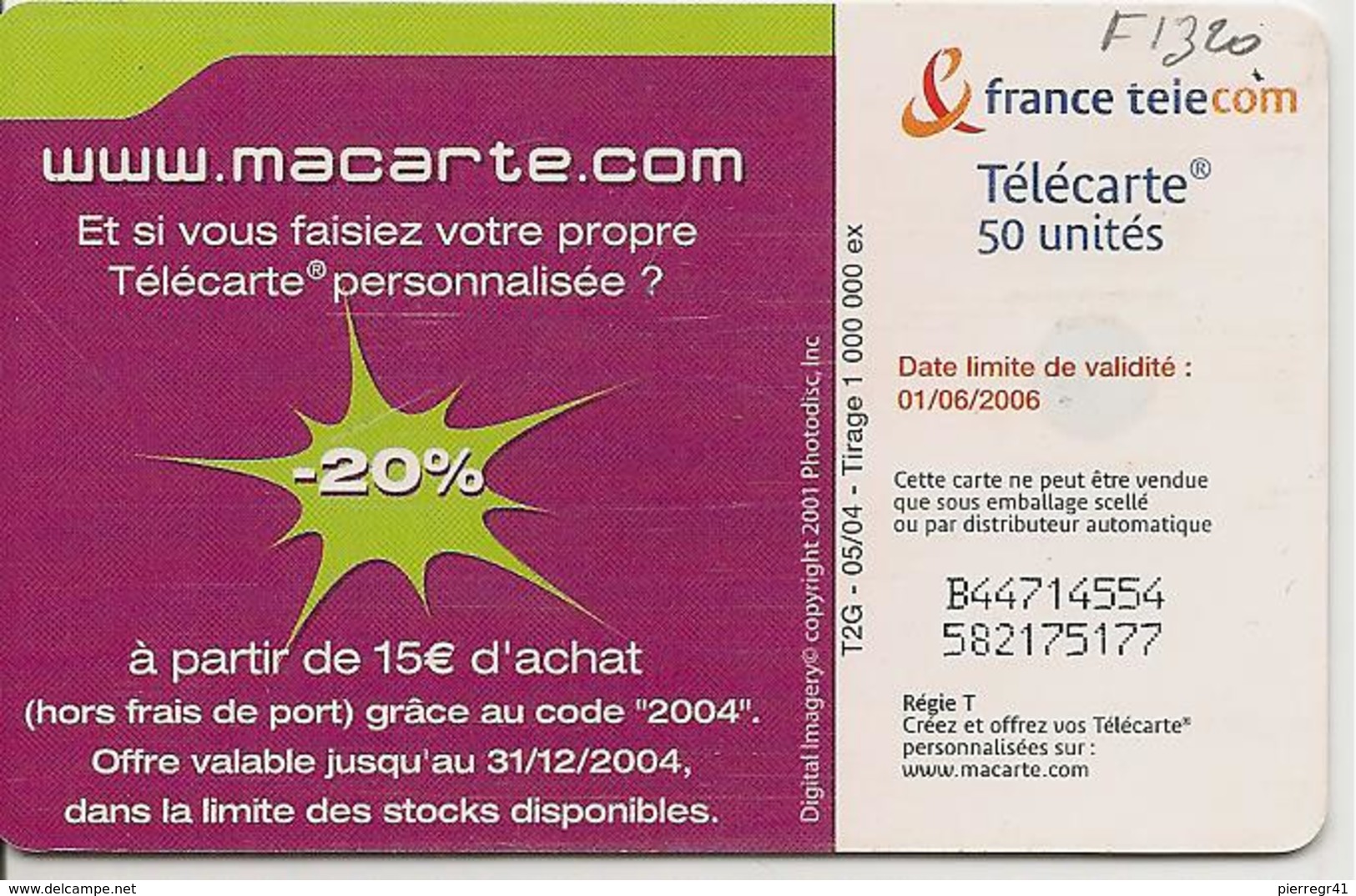 TC-PUBLIC¤-F1318-50U-GEM2-05/2004-FUTUR MARIAGE-UTILISE-BE - 2004